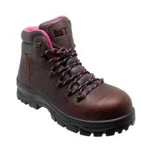 AdTec Women 6" Waterproof Soft Toe Work Boot Brown