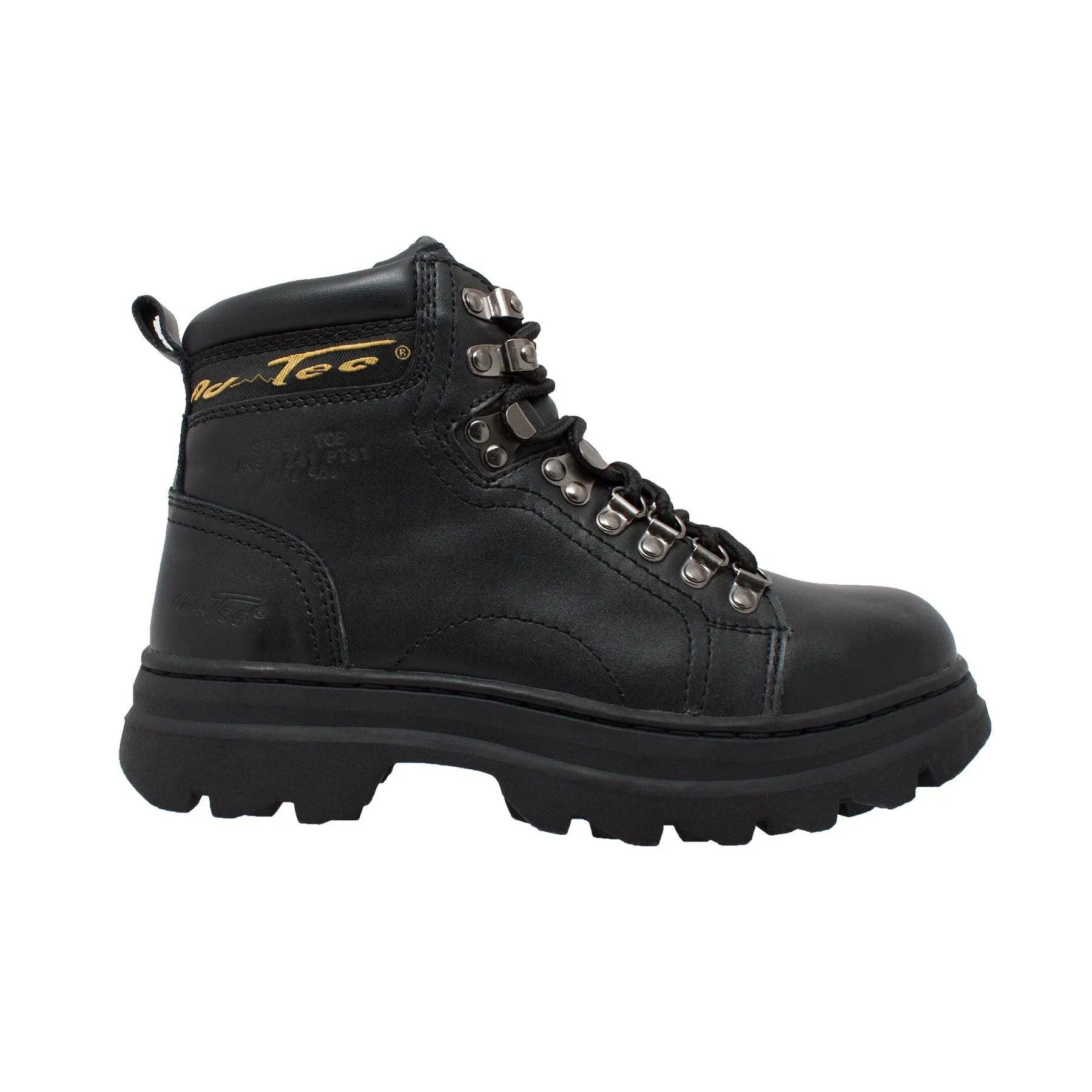 AdTec Women's 6" Steel Toe Work Boot Black