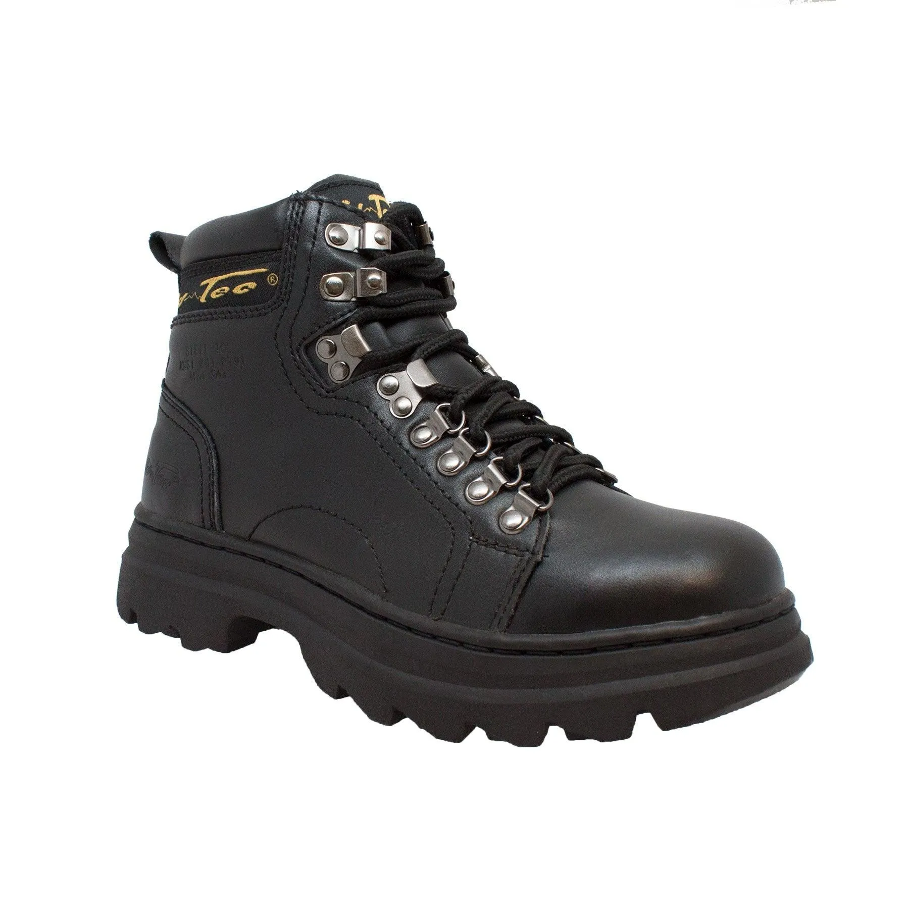 AdTec Women's 6" Steel Toe Work Boot Black