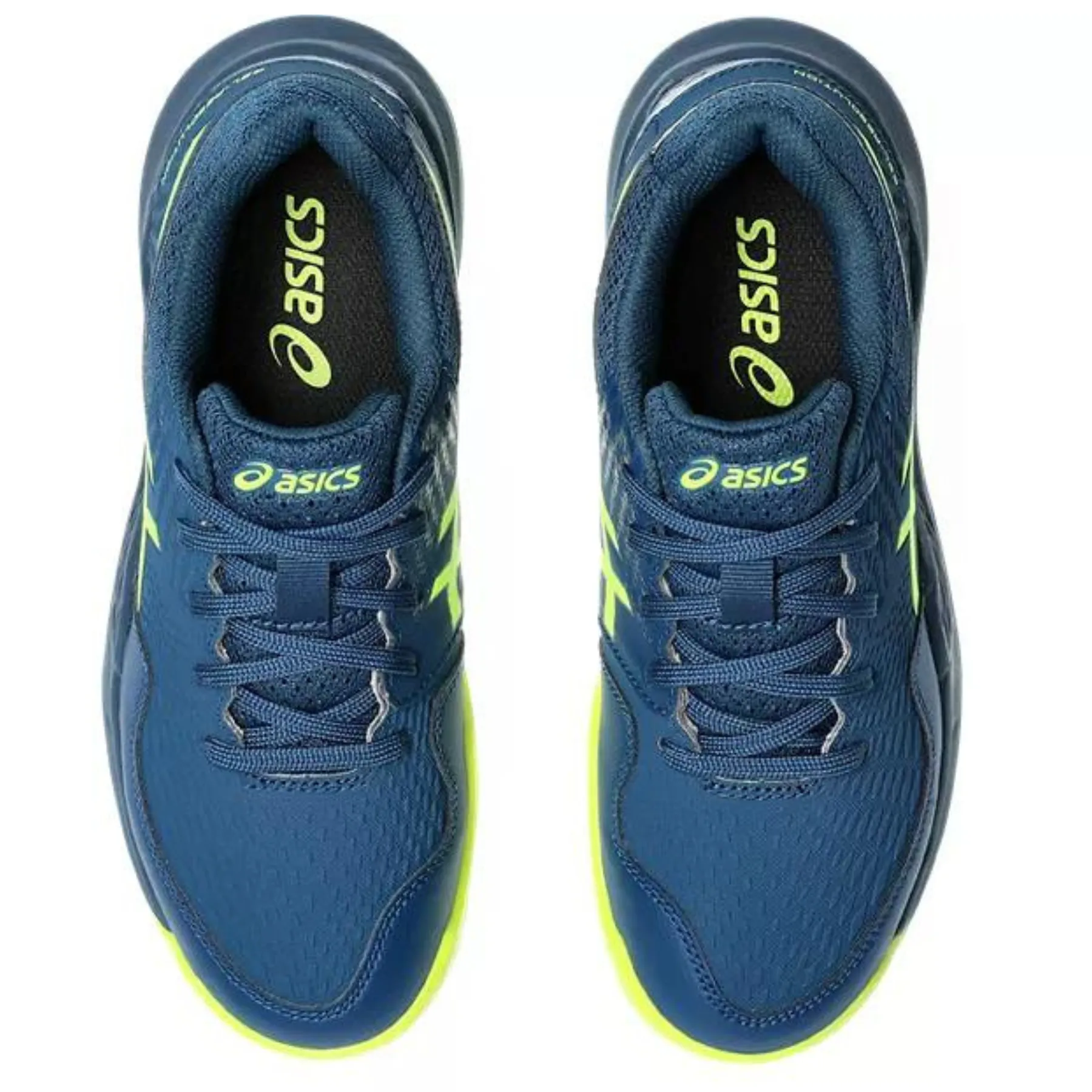 Asics Gel Resolution 9 Clay Youth Tennis Shoes - Mako Blue/Safety Yellow