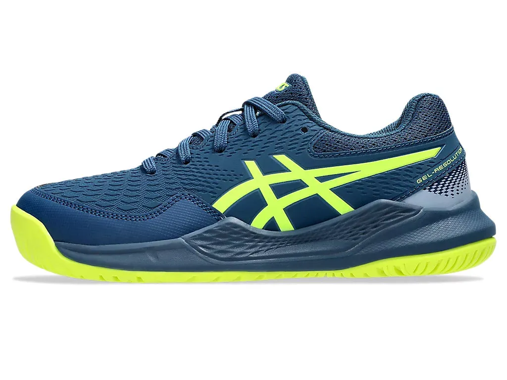 Asics Gel-Resolution 9 GS Kids Mako Blue/Saftey Yellow