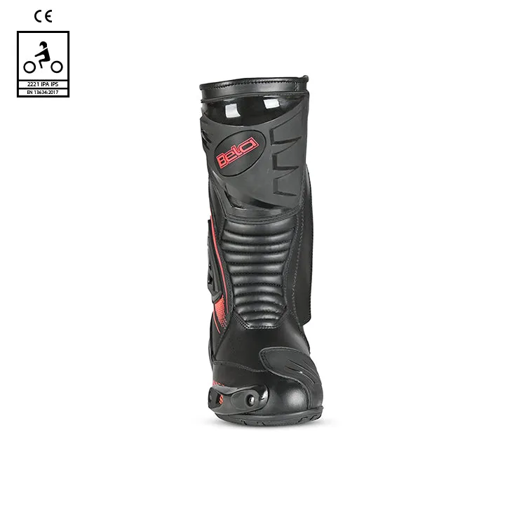 BELA Master Man Motorcycle Racing Boot Black Red