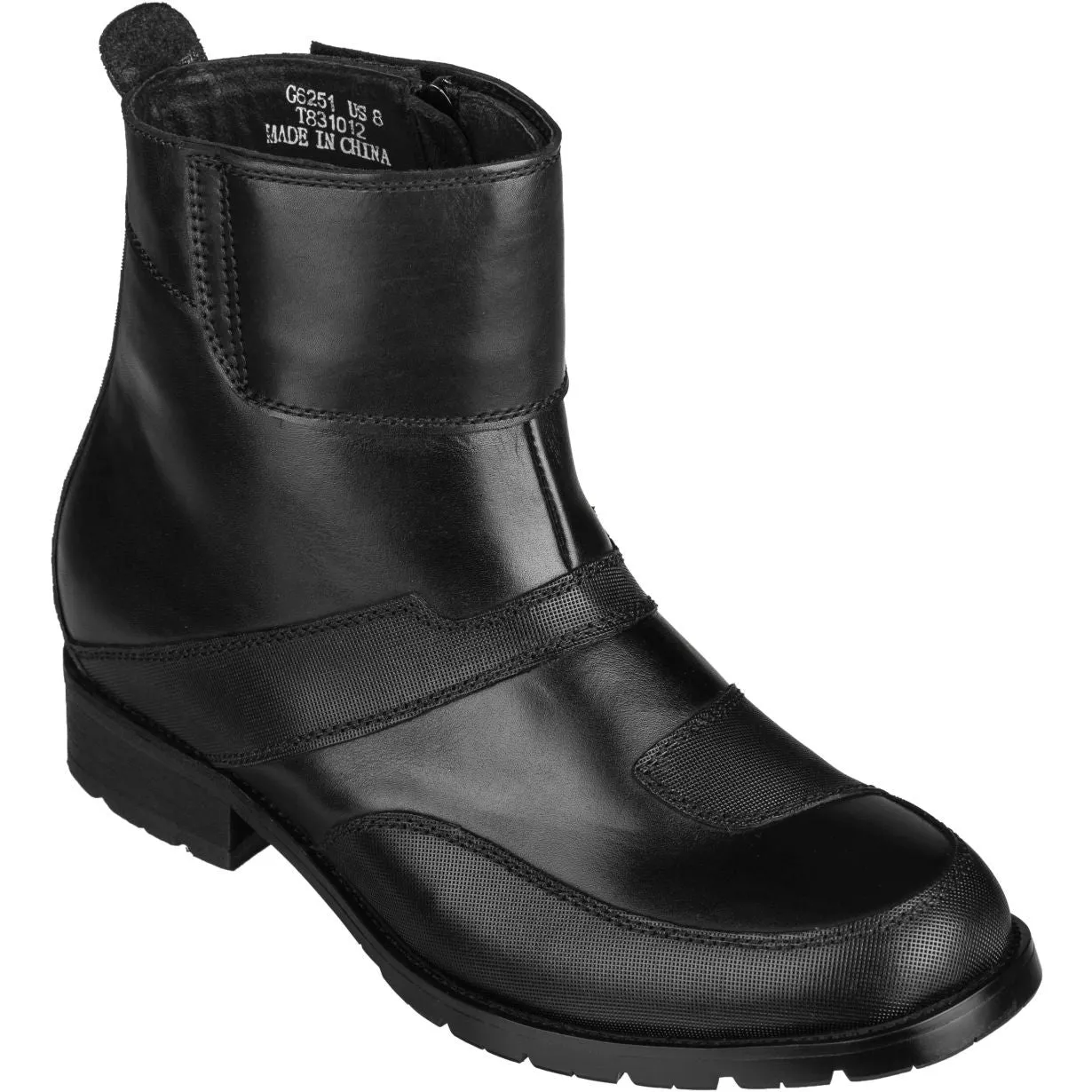 Black CALTO Elevator Motorcycle Boots - 3.3 Inches - G6251