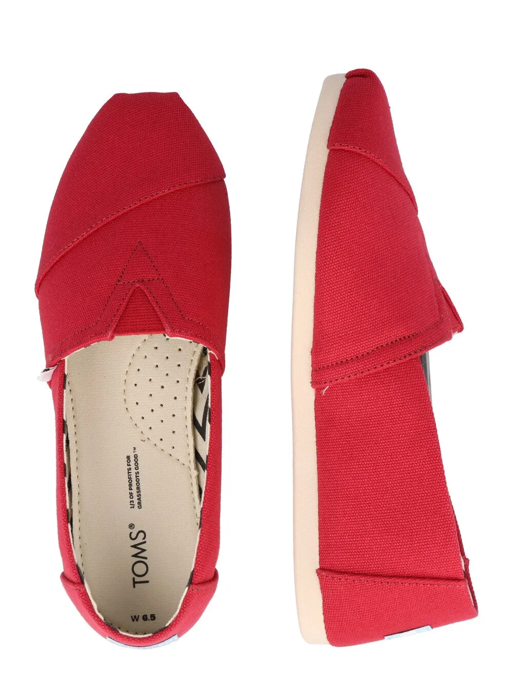 Classic ballet flats Toms ALPARGATA, red