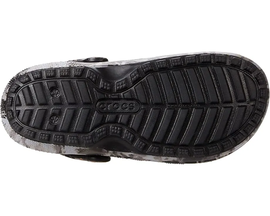 Classic Lined Tie-Dye Clog Crocs, black