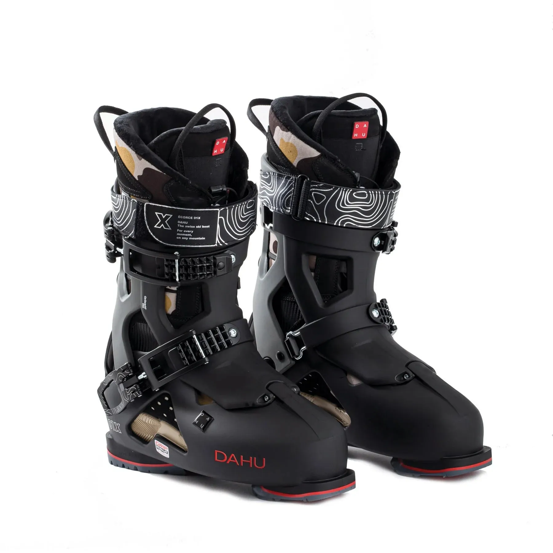 DAHU Mens Écorce 01X Limited Edition Ski Boots (Basalt Black - Camo)