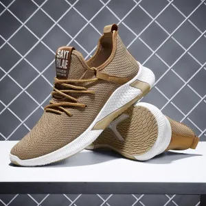 Fly-woven breathable low-top running shoes