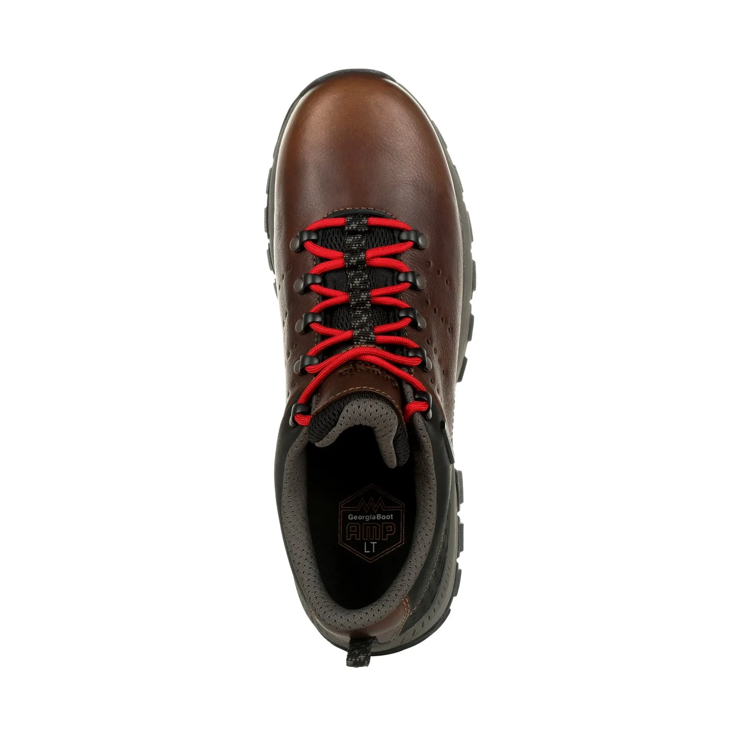 Georgia Mens Brown Leather Eagle Trail WP Hiking Oxford