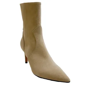 Iro Light Beige Suede Booties