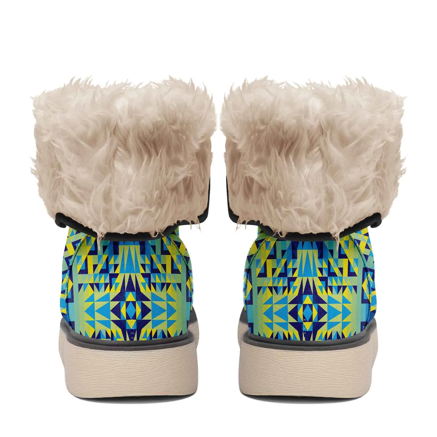 Kaleidoscope Jaune Bleu Polar Winter Boots