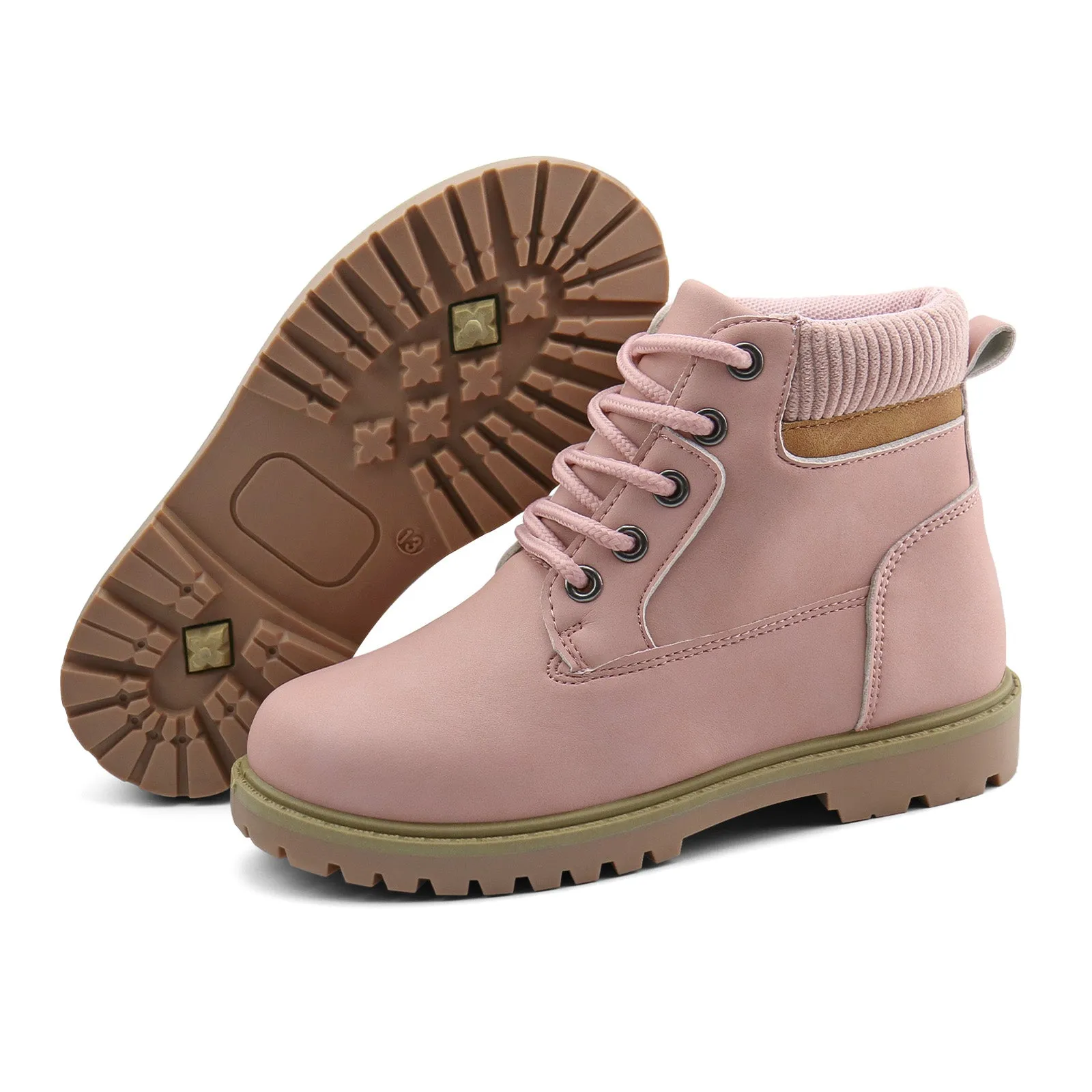 Kids Ankle Boots Lace-Up Outdoor Boots