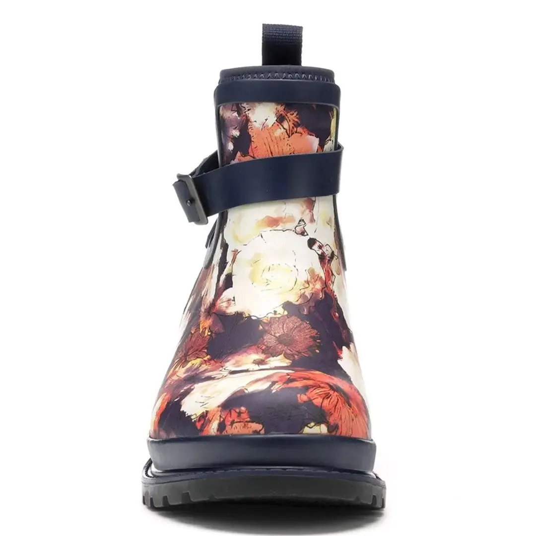 Liberty Rubber Ankle Boots - Navy Floral Print by Muckboot