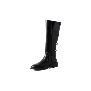 LuxeLeather Chic High Boots