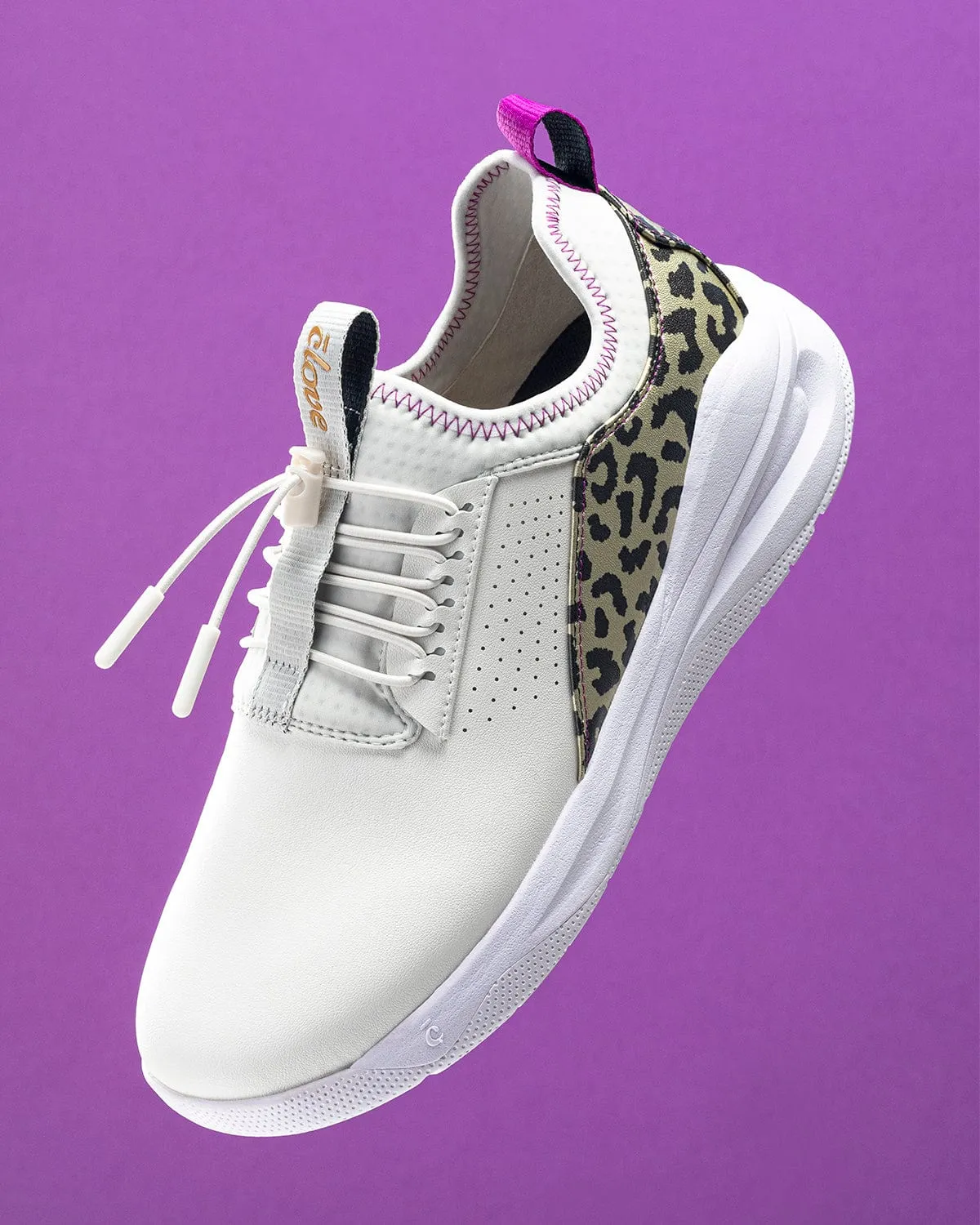 Men's Classic - White / Gold Leopard