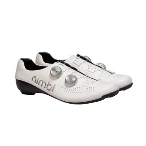 NIMBL Road Cycling Shoes Ultimate - White/Silver