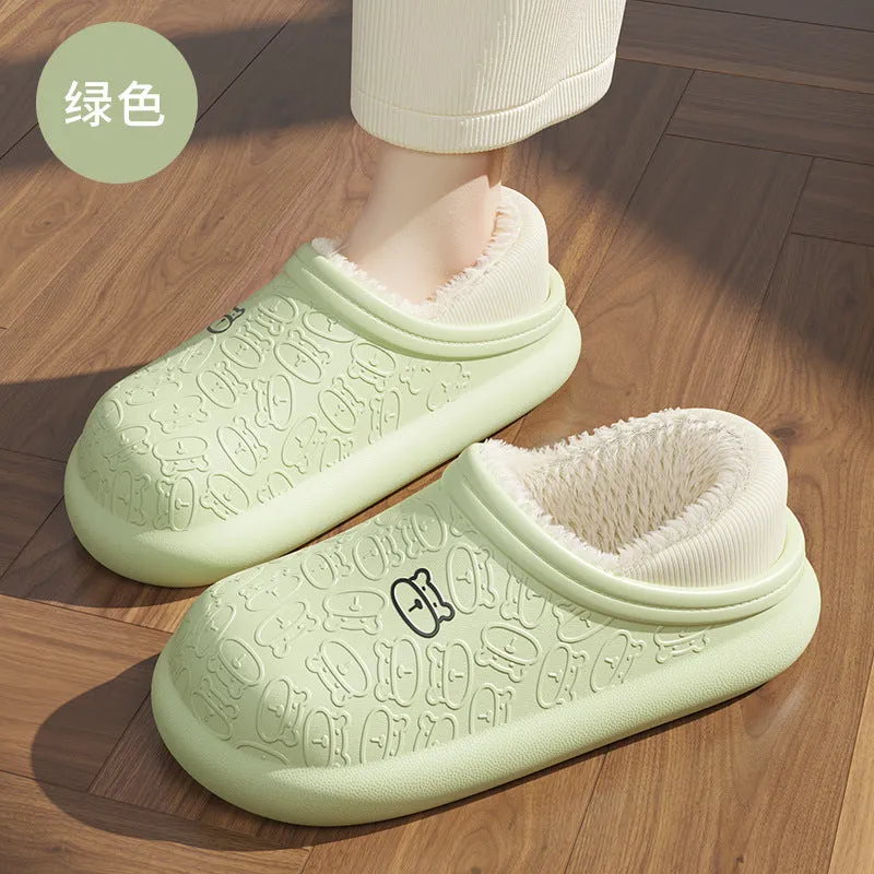 Owlkay Waterproof Plush Thick Sole Warm Shoes