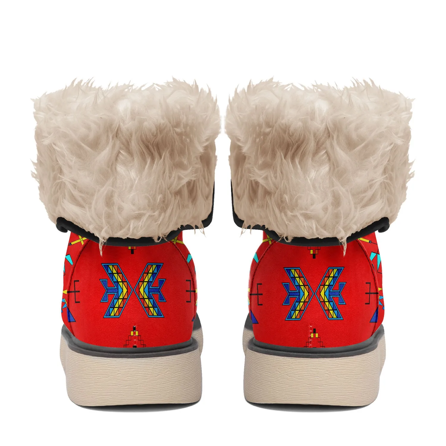 Rainy Chief Rainbow Red Polar Winter Boots