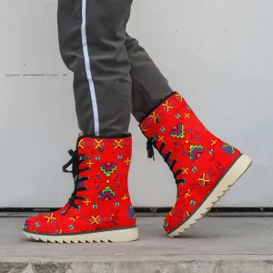 Rainy Chief Rainbow Red Polar Winter Boots