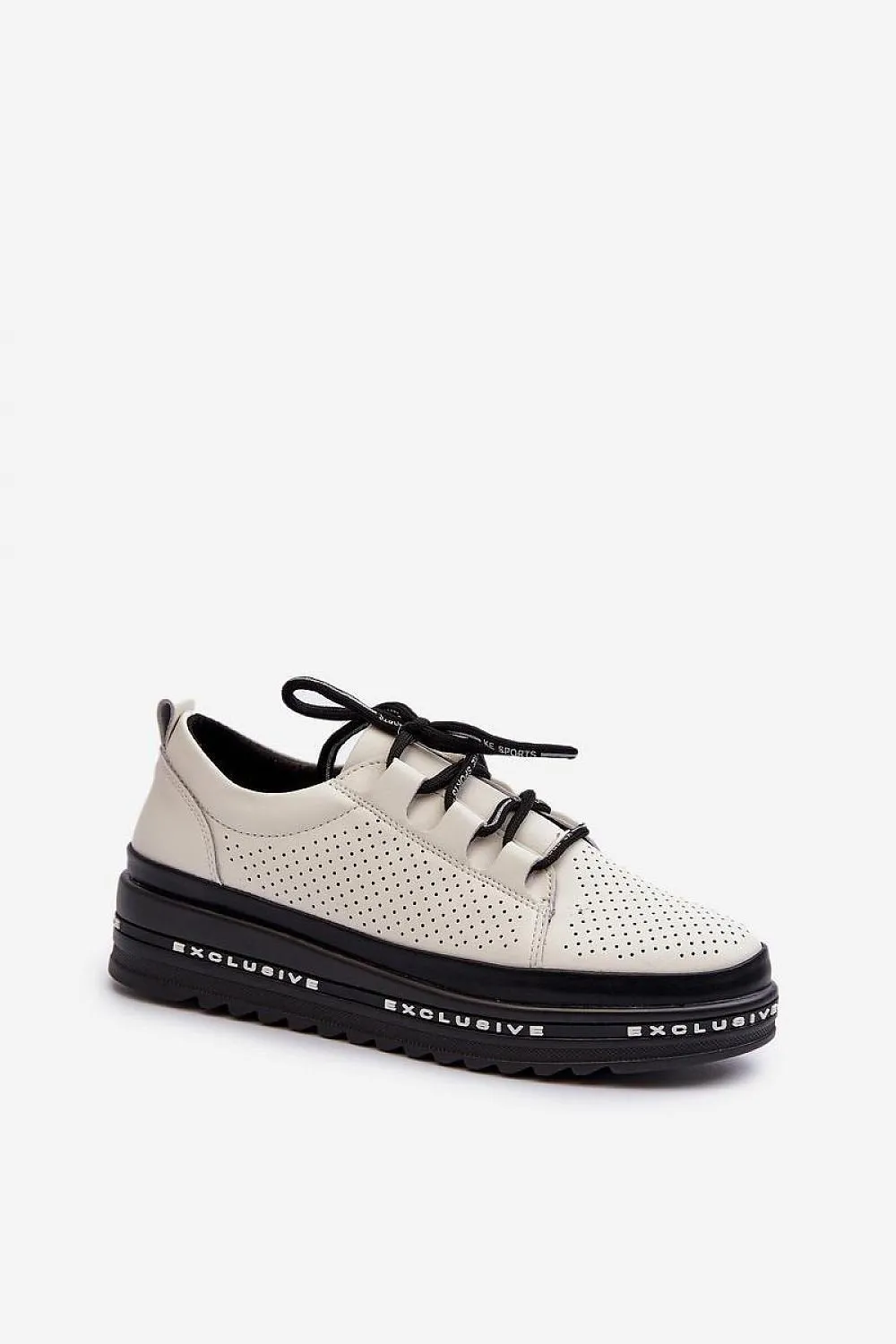 TEEK - Exclusive Pinhole Low Platform Womens Shoes